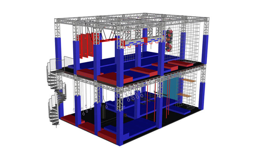 Multi level ninja course