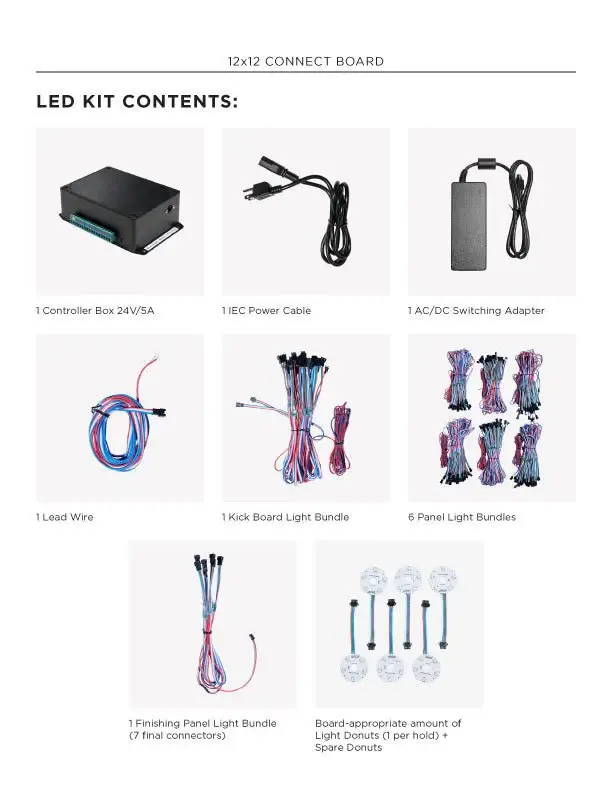 connect board 12x12 LED light