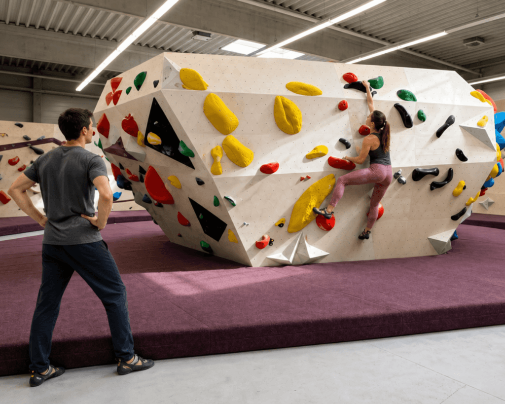 Climbing Indoor Boulders