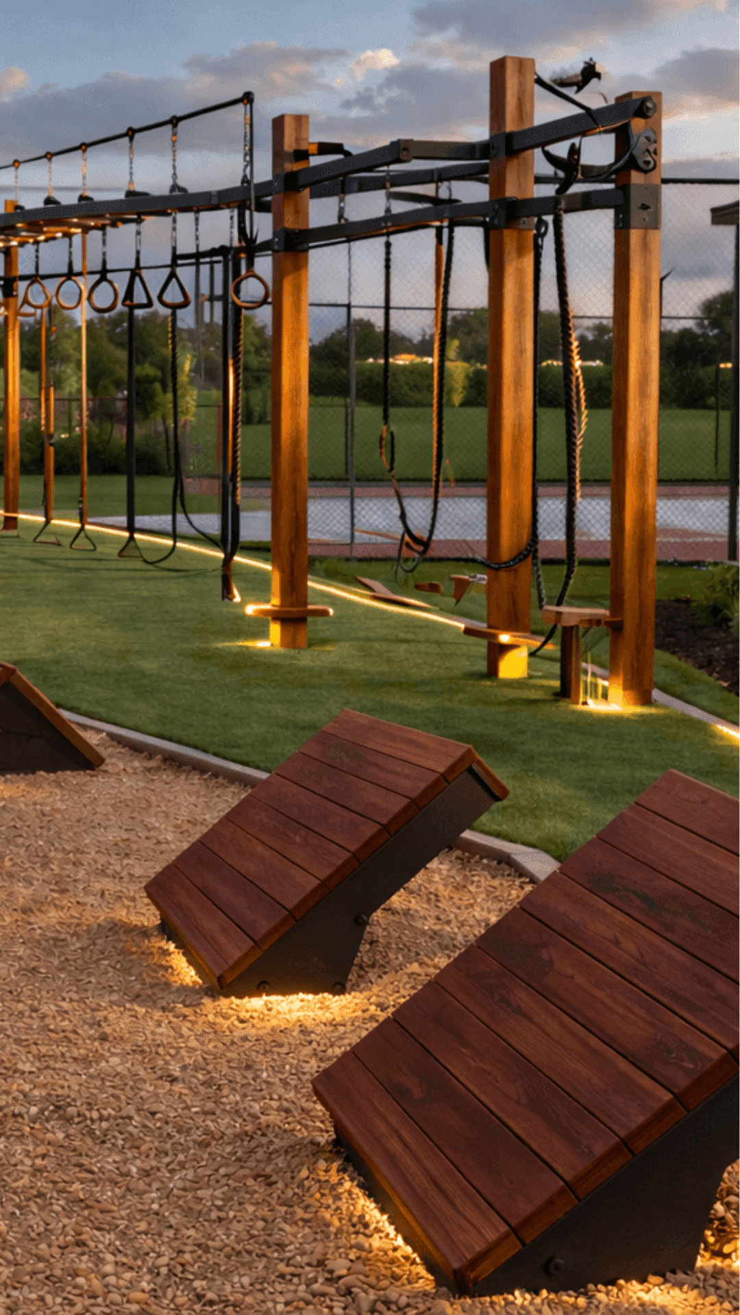 natural obstacle course design for outdoor parks