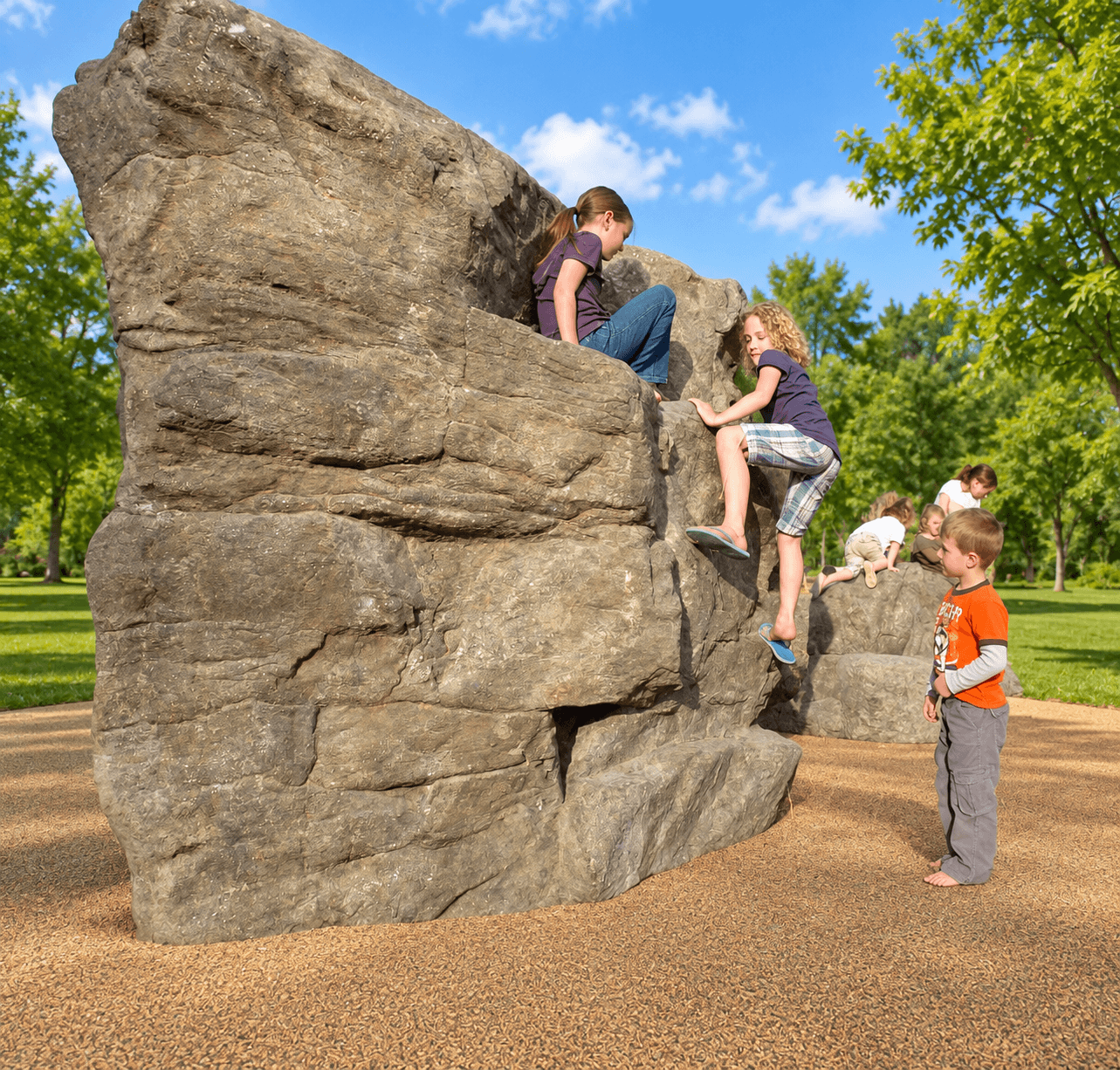 Playground Wall Cubed Boulder Natural Boulder for Playgrounds